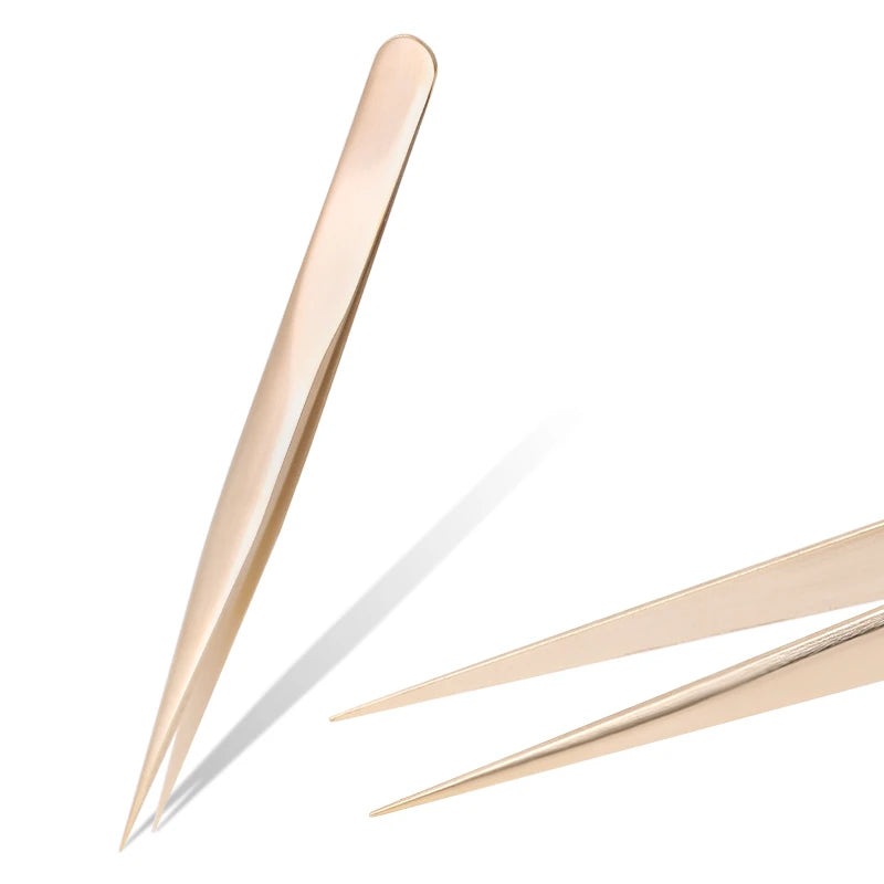 Stainless Steel Eyebrow False Eyelashes Tweezers Lashes Extension Nail Makeup Tool High Quality Fine Tip Profession Tweezer