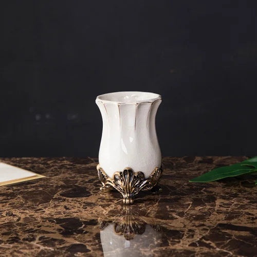 European Style Bathroom Five-piece Suit Bathroom Supplies White Kit Toiletries Wash Set Home Ceramics Decorative Accessories