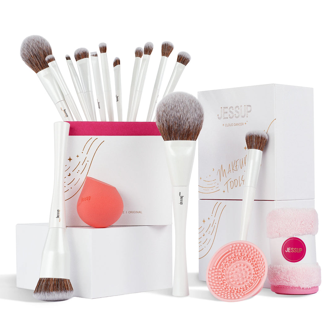 Jessup Makeup Brushes Set,4-14pcs Make up Brushes,Premium Synthetic Foundation Concealer Powder Eyeshadow Blending Brush T343