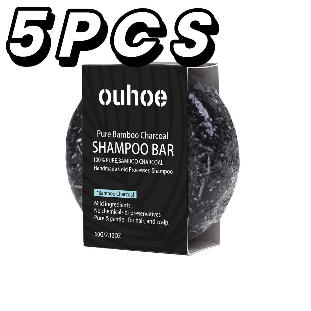 Bamboo Charcoal Shampoo Soap Deep Clean The Scalp Create Dark And Thick Hair Improve Dryness Hair Nourish Charcoal Shampoo Soap