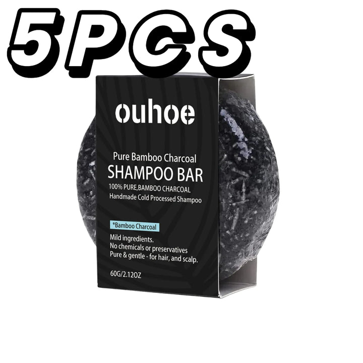 Bamboo Charcoal Shampoo Soap Deep Clean The Scalp Create Dark And Thick Hair Improve Dryness Hair Nourish Charcoal Shampoo Soap