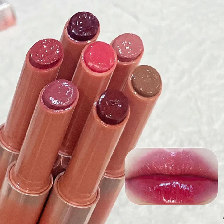 Strawberry Jelly Lipsticks Moisturizing Water Gloss Lip Stick Tint Mirror Clear Lip Gloss Non-Sticky Lips Makeup Korean Cosmetic