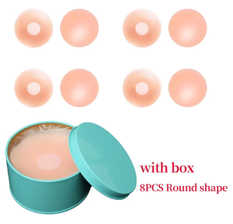 Silicone Nipple Cover Reusable Women Bra Sticker Breast Petal Strapless Lift up Bra Invisible Boob Pads Chest Pasties Intimates