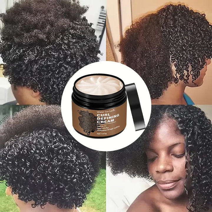 60g Curly Hair Styling Cream - Moisturizing Hair Styling Cream Suitable for Normal Hair, Men and Women, Easy to Use and Carry with Plant Formula