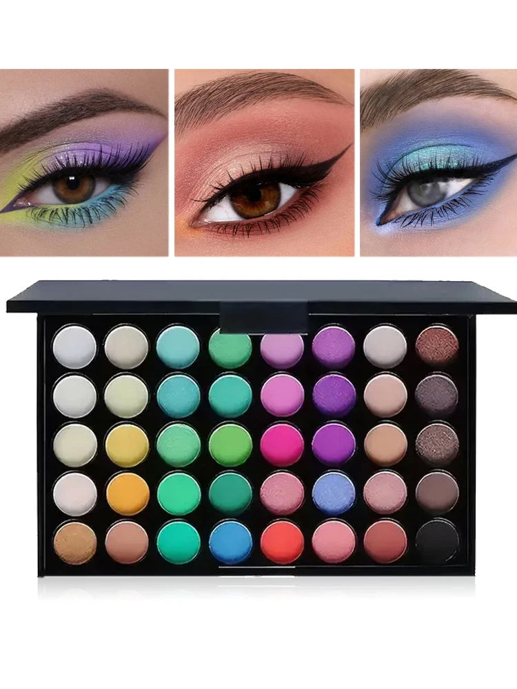 40 Colors Glitter Eyeshadow Palette Matte Waterproof Long Lasting Pressed Powder Cosmetics Kit Fashion Women Eye Makeup palette
