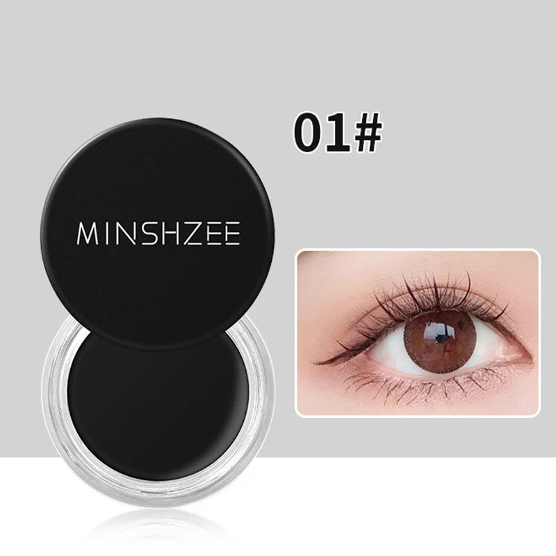 Black Brown Eyeliner Cream Waterproof Beauty Cosmetics Long Lasting Eyeliner Gel Eyeshadow Makeup Tools with Brush Set Eye Liner