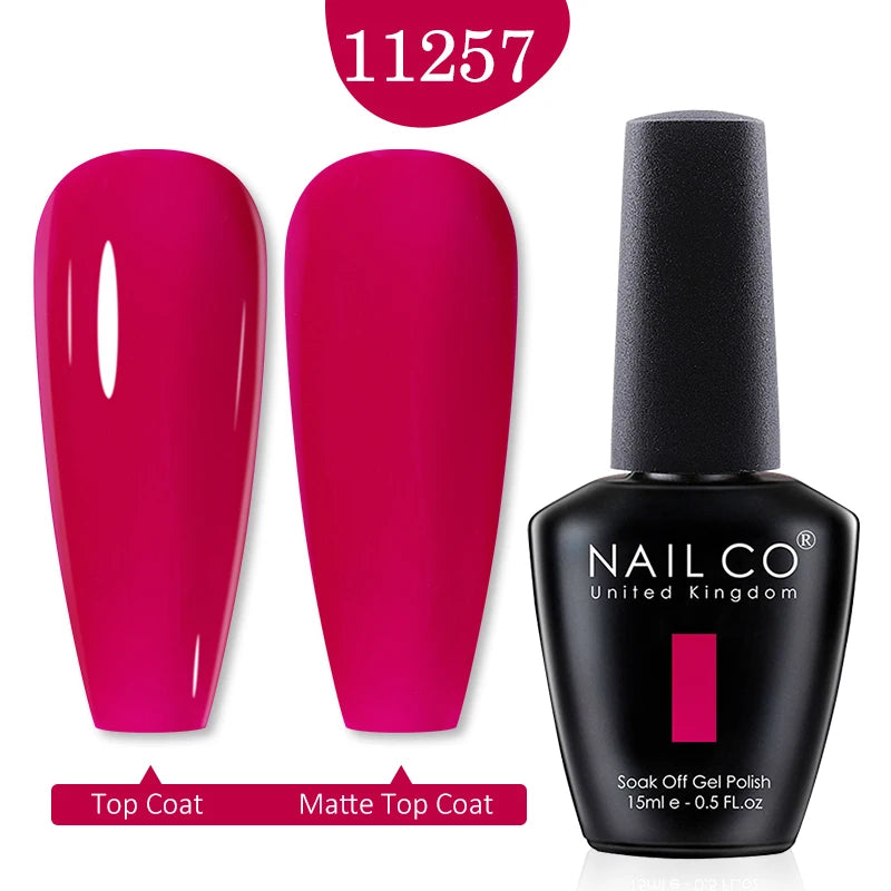NAILCO Red Colors Series 15ML Nail Gel Polish Nail Supplies Semi Permanent For Nail Art Manicure Soak Off LED UV Hybrid Varnish