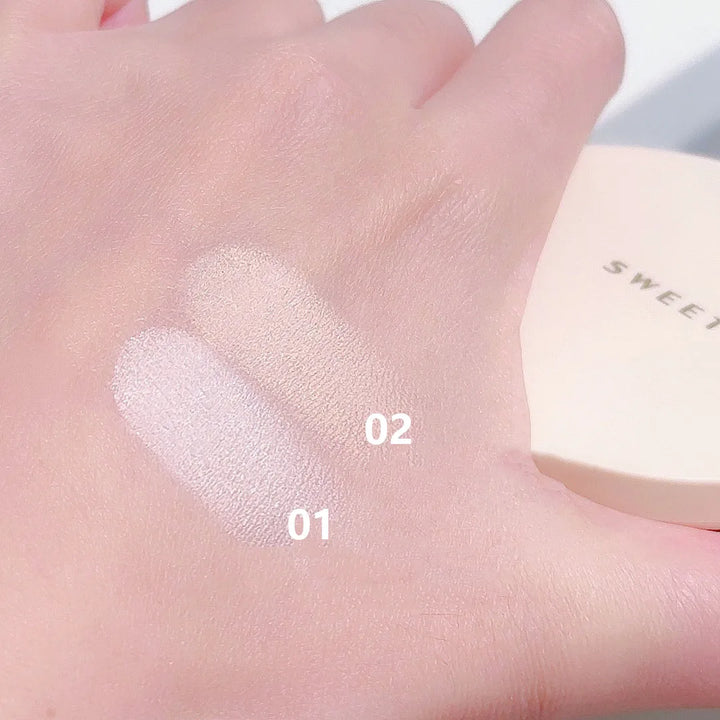 Pressed Powder Transparent White Brighten Oil Control Waterproof Concealer Lasting Natural Face Makeup Setting Powder Cosmetic