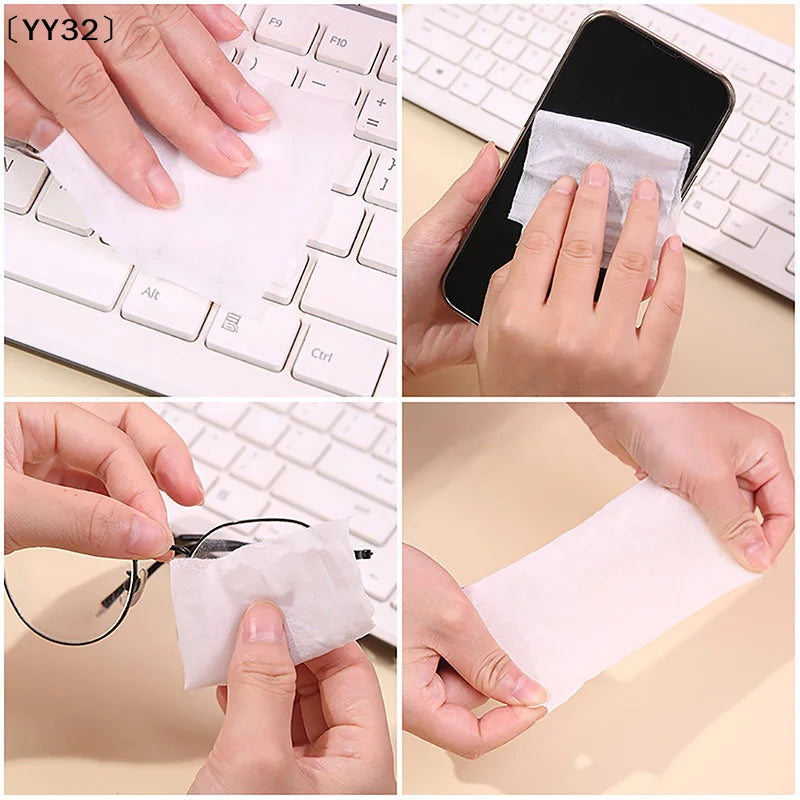 Canned Wet Wipes Portable Children Barreled Cans 30 Sheets Cleaning Cloths Creative Cartoon Chain Cute Small Bell〔YY32〕