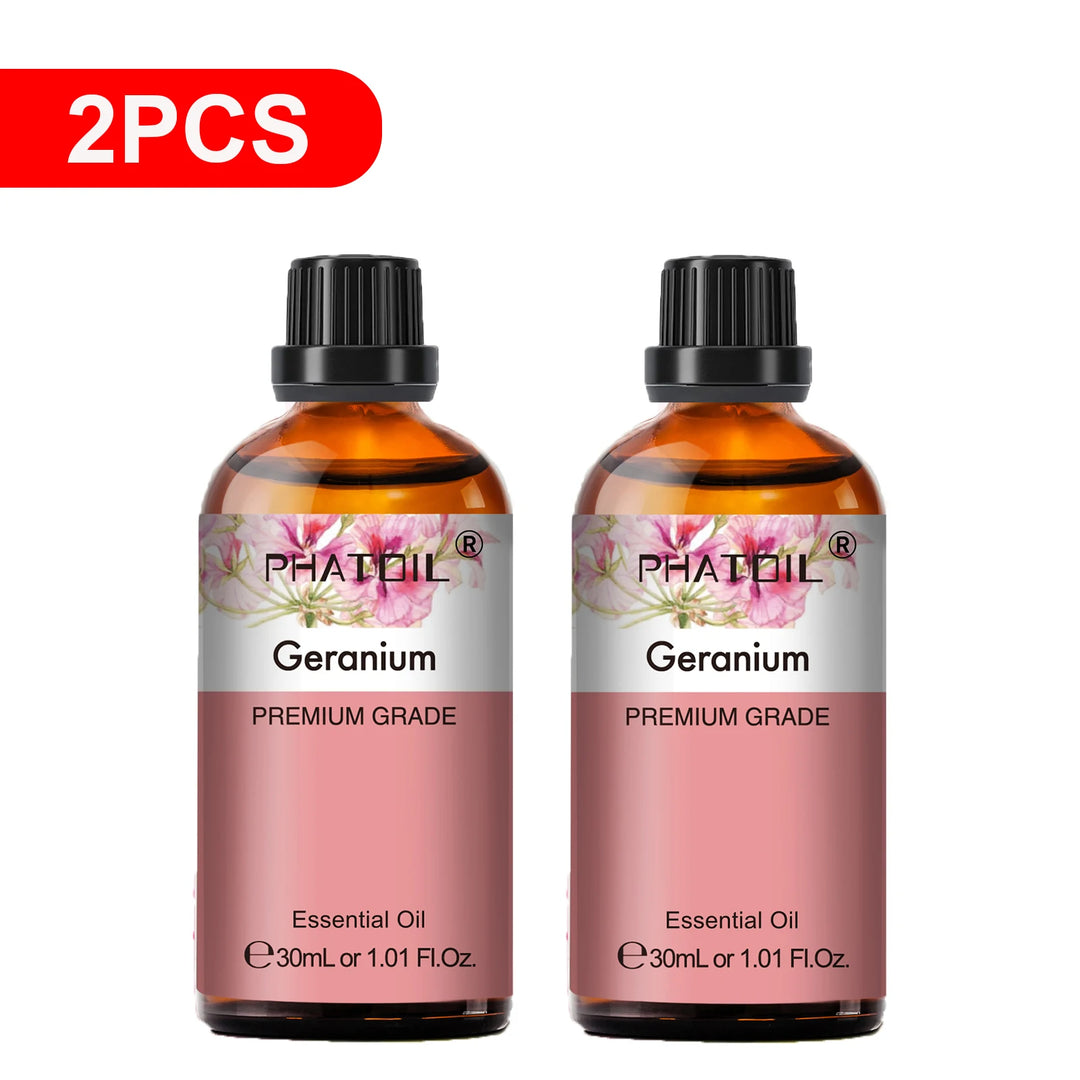 PHATOIL 2PCS Natural Essential Oils Set 30ml Bergamot Lemon Ylang Ylang Lavender Jasmine Vanilla Eucalyptus Aroma Essential Oils