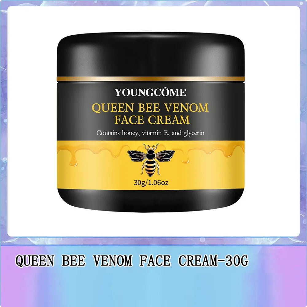 Queen Bee Venom Anti-Aging Face Cream - Collagen Boost & Deep Hydration, Wrinkle Reduction, Day/Night Moisturizer for All Skin