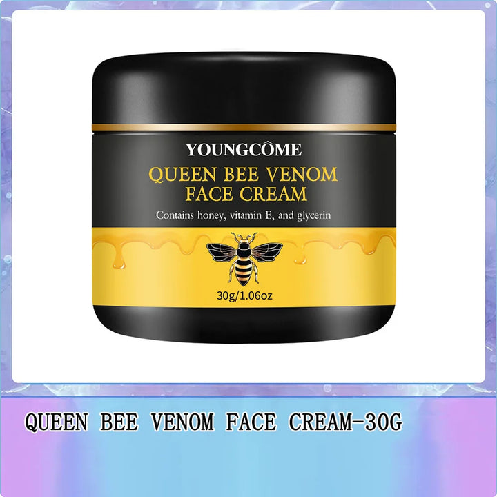 Queen Bee Venom Anti-Aging Face Cream - Collagen Boost & Deep Hydration, Wrinkle Reduction, Day/Night Moisturizer for All Skin