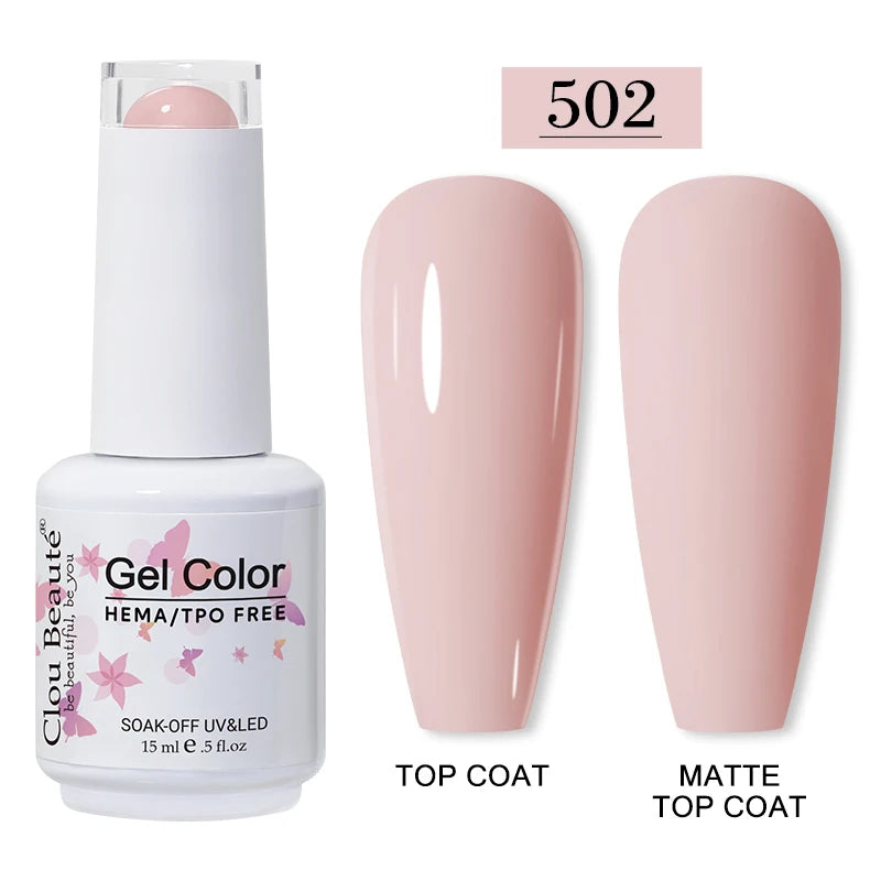 Clou Beaute 15ml HEMA TPO FREE Gel Nail Polish Vernis Semi Permanent UV Nail Art Varnish Lakiery Hybrydowe Manicure Gel Polish