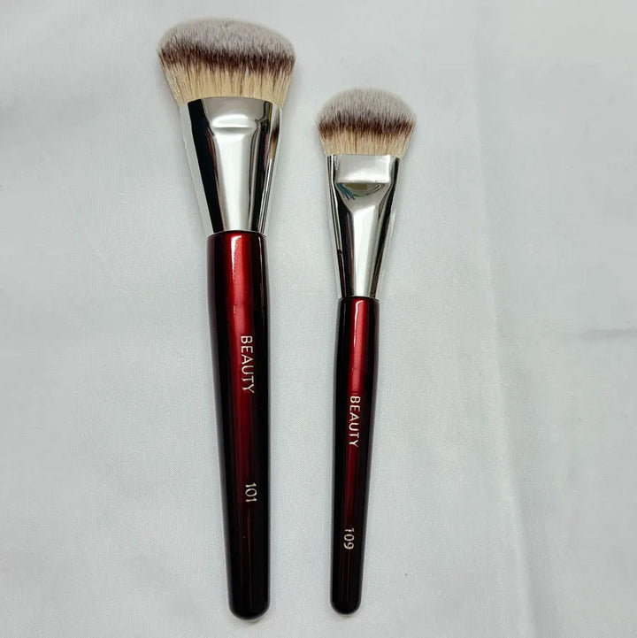 1pc 101 Contoured Foundation Makeup brushes Angled Liquid Base Concealer Make up brushes Red wood handle cosmetic tools 506
