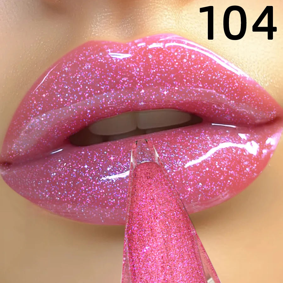 8 Colors Moisturizing Lip Gloss Shimmer Glitter Long Lasting Lip Oil Gloss Care the Lips Korean Makeup Gifts Pink Plumping Lips