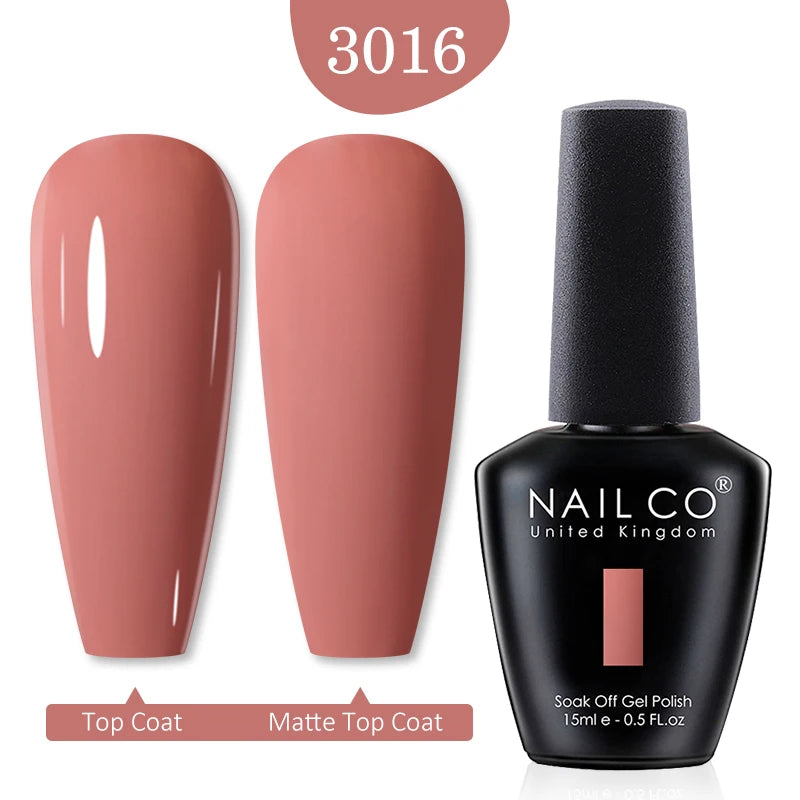 NAILCO Red Colors Series 15ML Nail Gel Polish Nail Supplies Semi Permanent For Nail Art Manicure Soak Off LED UV Hybrid Varnish