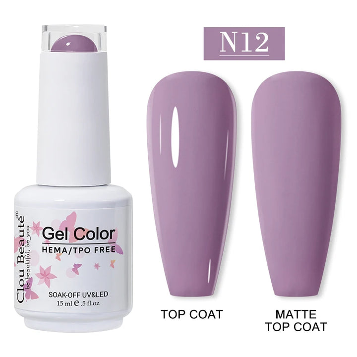 Clou Beaute 15ml HEMA TPO FREE Gel Nail Polish Vernis Semi Permanent UV Nail Art Varnish Lakiery Hybrydowe Manicure Gel Polish