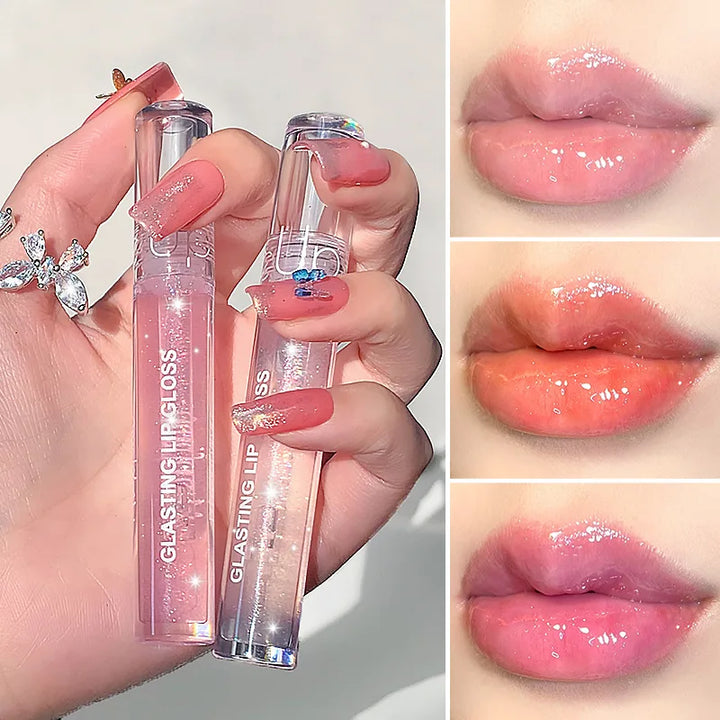 Pearlescent Lip Gloss Mirror Water Light Glass Lip Moisturizing Plump Dilute Lip Lines Soft And Delicate With Glitter Lip Gloss