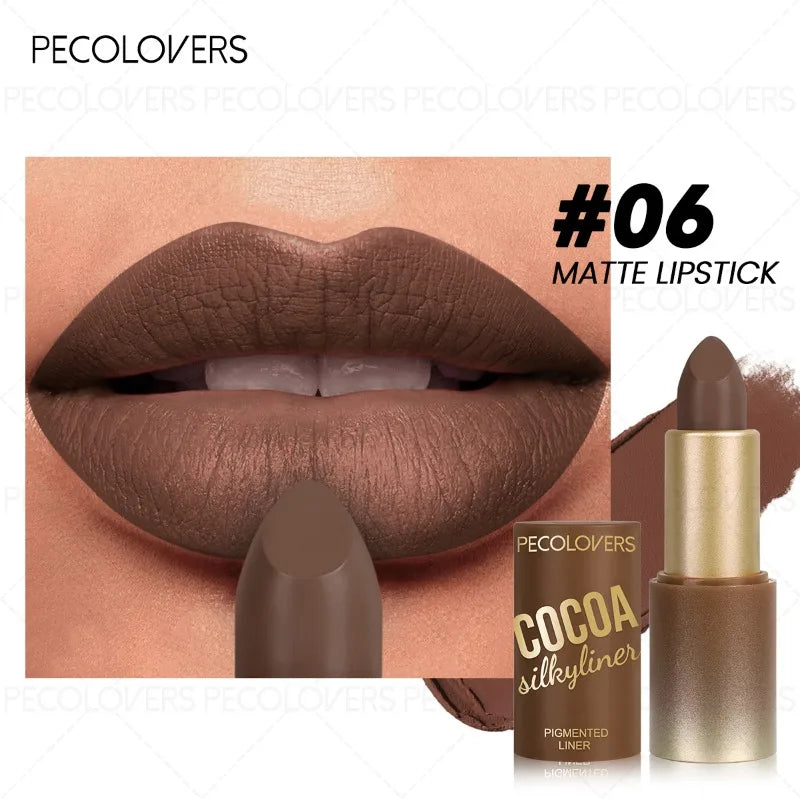 1pcs Multi-color Lipstick, Brown Lip Gloss, Multi-color Selection, Non-dry Lip Gloss, Full and Charming Lips, Lip Cosmetics