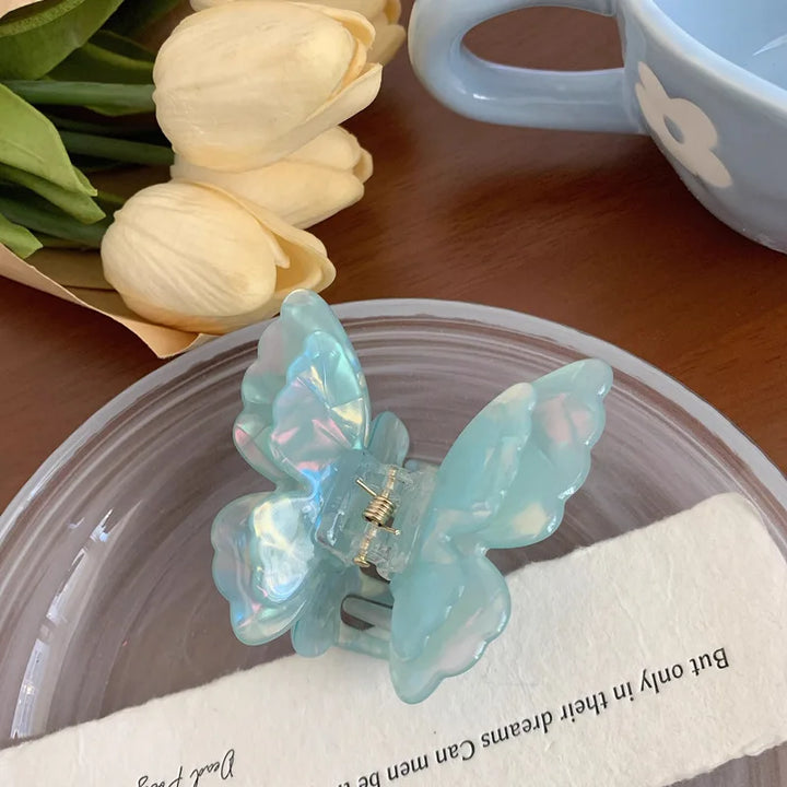New Fairy Acetate Butterfly Claw Clip Female Elegant Colorful Bow Crab Shark Hair Clips Hairpins For Women Girl Hair Accessories
