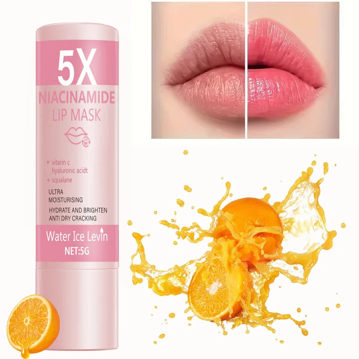 5X Niacinamide Lip Balm with Vitamin C & Hyaluronic Acid Ultra Moisturizing Hydrating Brightening Anti-Dry Crack Lip Care 5g