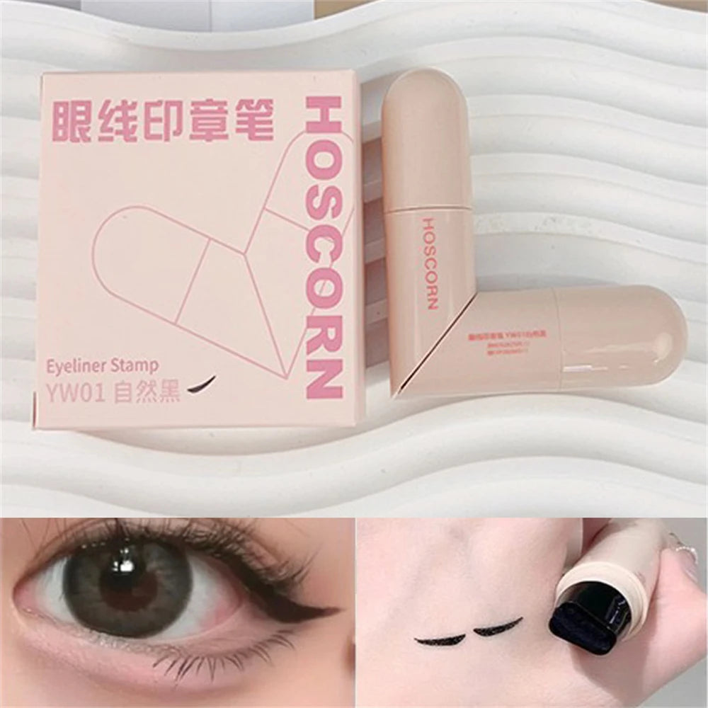 Waterproof Double-Wing Integrated Eyeliner Stamp - Sweat Proof & Long Lasting Easy to Use for Beginners Lazy Makeup Stencil