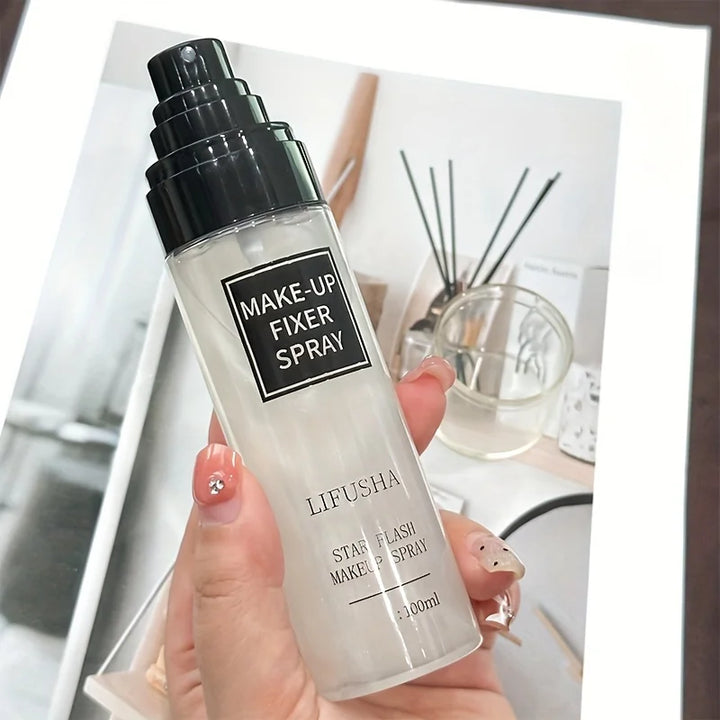 Star Flash Quicksand Makeup Setting Spray,Long-Lasting Makeup Fixer,Matte & Dewy Finish,Oil Control & Hydrating Waterproof