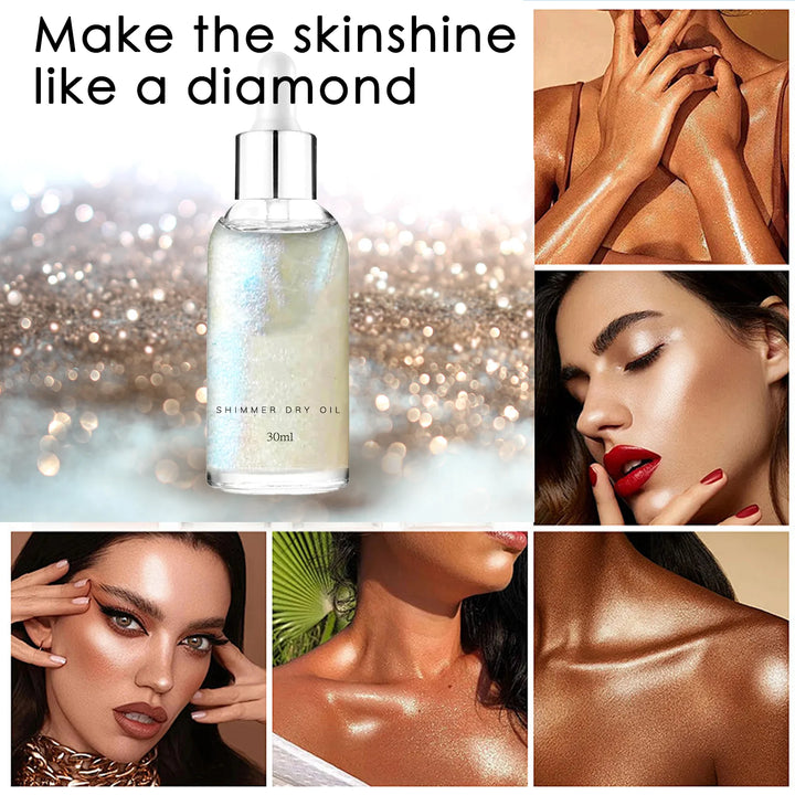 Liquid Highlighter Oil Makeup Cosmetic High Gloss Glitter Face Body Shimmer Highlighter Waterproof Long Lasting Women Beauty