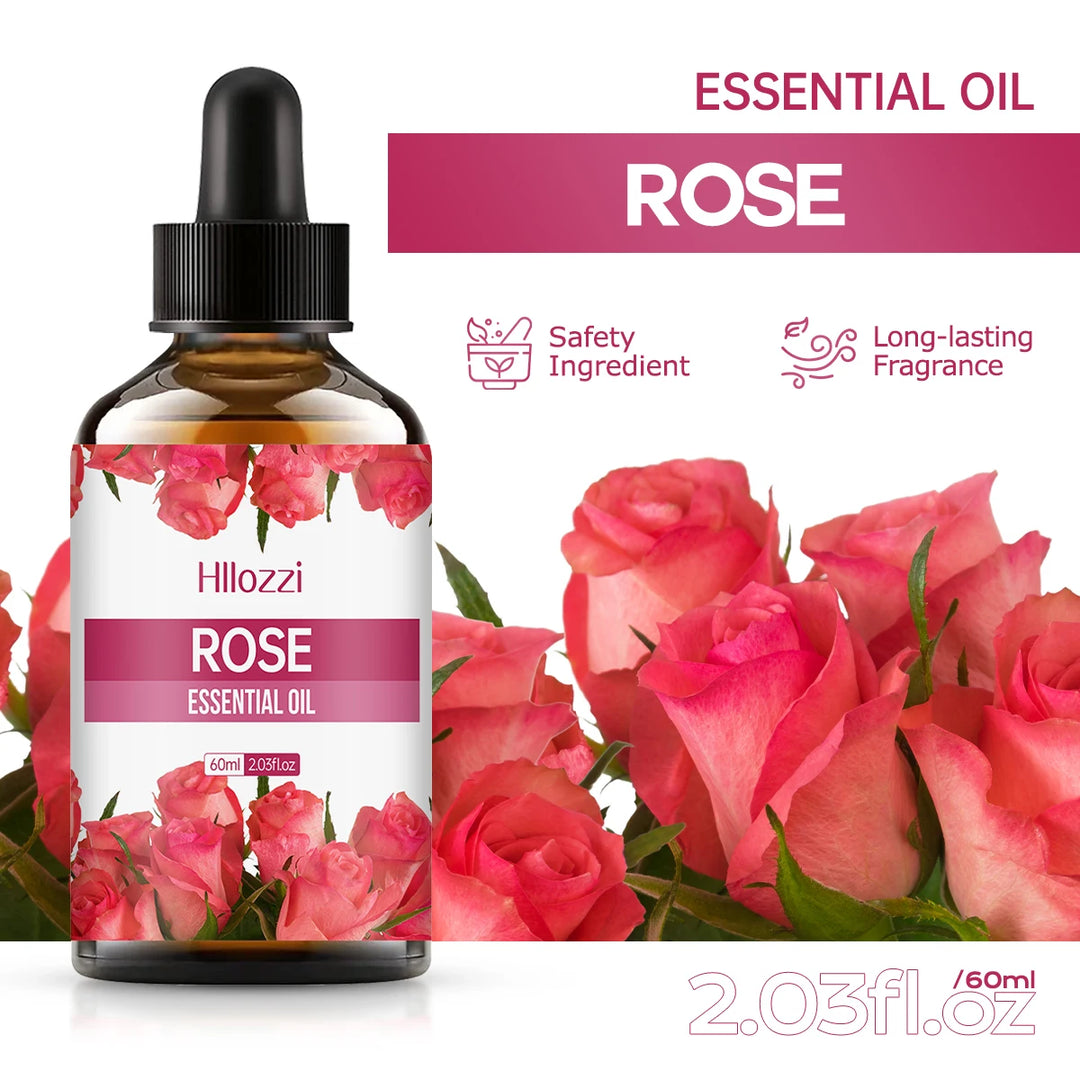 Rose essential oil aromatherapy essential oil fresh air facial skin care oil moisturizing body care massage oil lasting fragranc