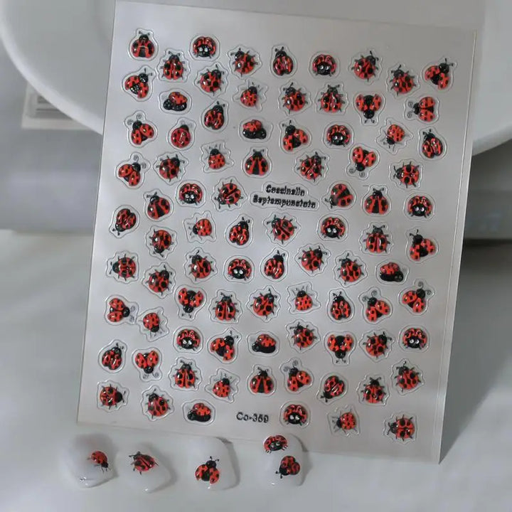 5D Luxury Star Nail Stickers for Nail Art Stars Black Silver Nail Decals Gilding Hollow Out Five-Pointed  Nail Art Design Slider