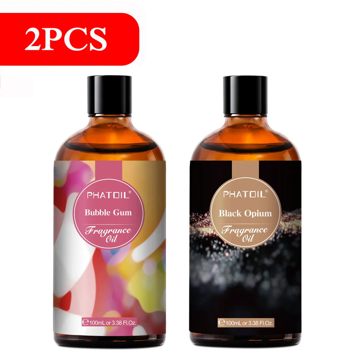 PHATOIL 100ml Fragrance Oil Coconut & Vanilla Bubble Gum Sea Breeze White Musk Aroma Fragrance Oils For Candles Soap Making