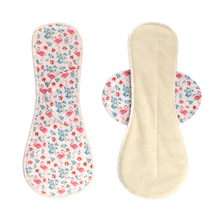 2Pcs Washable Menstrual Pad Panty Liner Reusable Cloth Sanitary pad Hygienic and Soft Cotton Mesh Menstrual Accessories