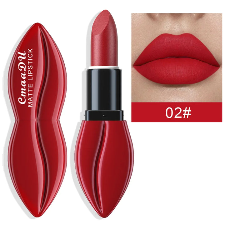 Rose Purple Matte Lipsticks Waterproof Velvet Nude Lipstick Sexy Red Lip Stick Pigment Makeup Pink Lip Gloss Long Lasting Makeup