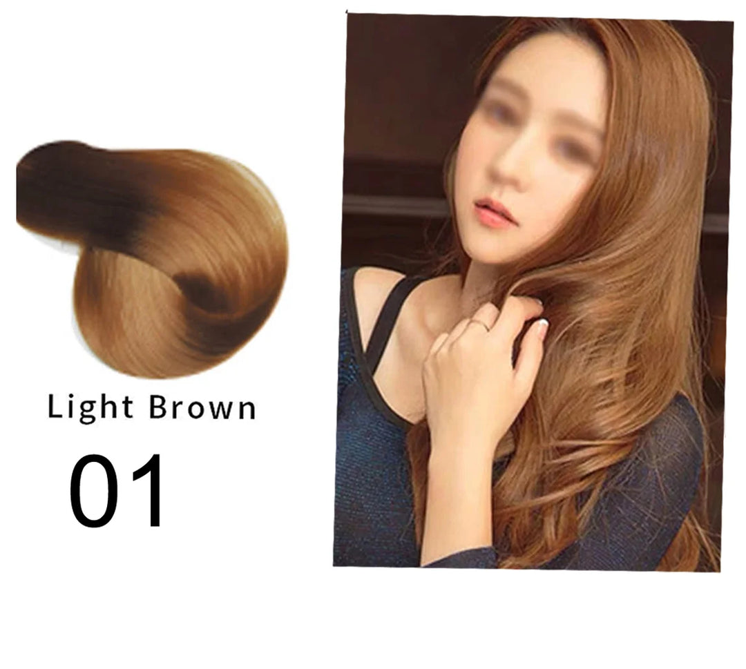 Mokeru Natural Organic Brown Hair Color Permanent Hair Coloring Shampoo Long Lasting Hair Dye Shampoo For Women Professional Dye