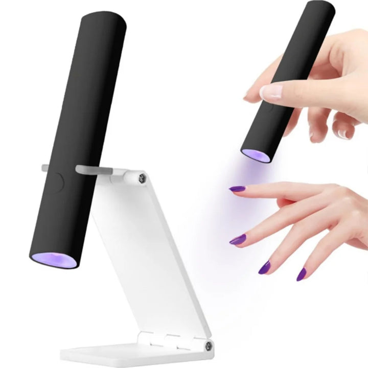 Rechargeable UV LED Nail Lamp for Gel Nails Nail Lamp Handheld with Stand Portable Mini Nail Dryer Gel Nails Light for Fast Dryi