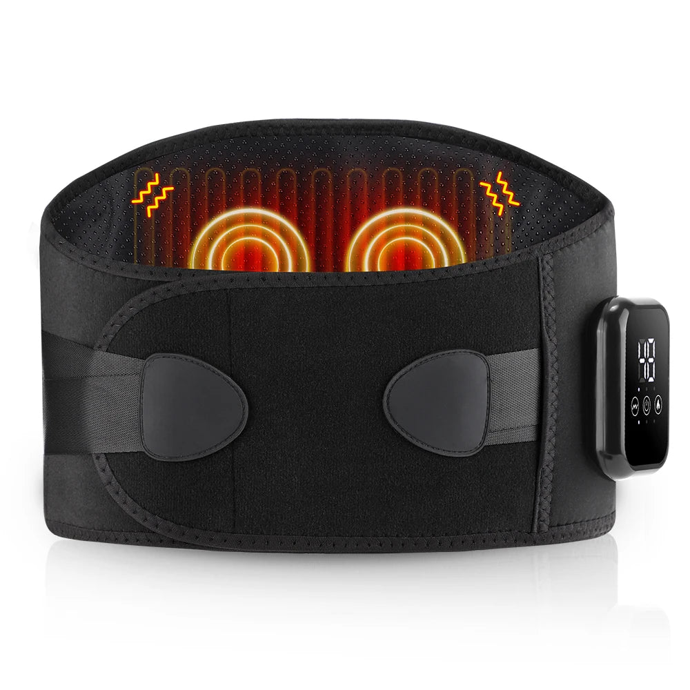 Heated Waist Belt 3 Levels Heated Vibration Massage Lumbar Support Brace Waist Massage Belt Heating Pad for Women Menstrual