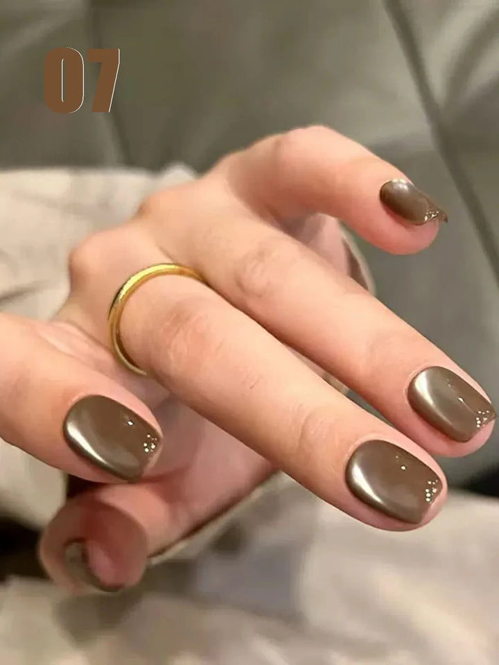 12ML 1-21PCS Autumn Nails Red through half the Sky Cat Eye Nail Glue Halloween New Whitening Glass Bead Cat Eye Nail Polish