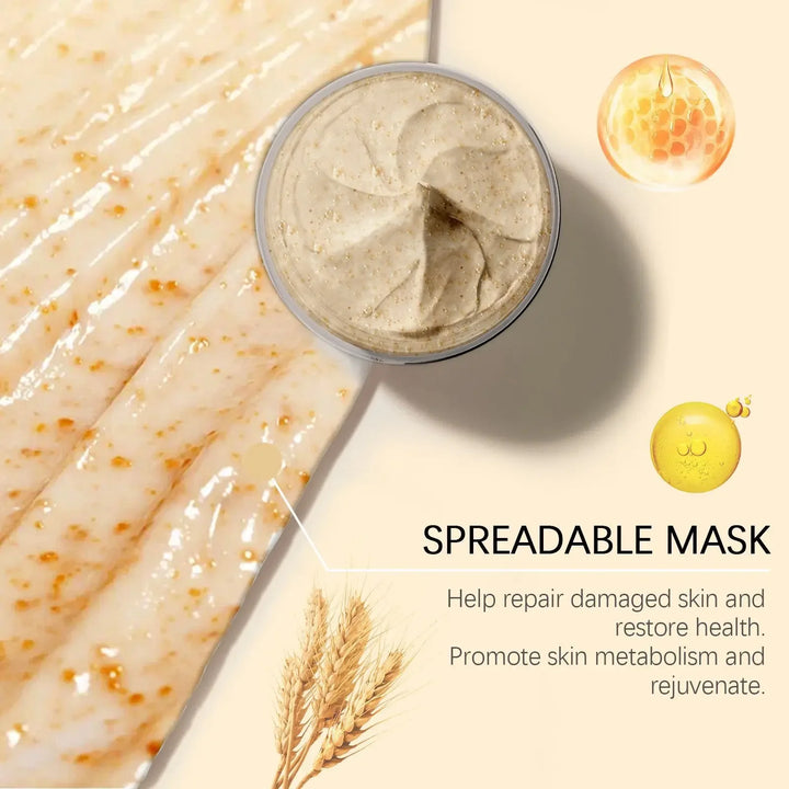 Rice Honey Glow Mask Moisturize Hydrating Nourishing Face Tightening Kaolinite Rice Raw Pulp Sleeping Clay Mask Korean Skin Care