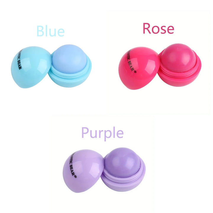 Cute Ball Shaped Lip Balm - Hydrating, Soothing, and Long-Lasting Lip Plumper with Non-Stick Cup for Preventing Frost Cracking a
