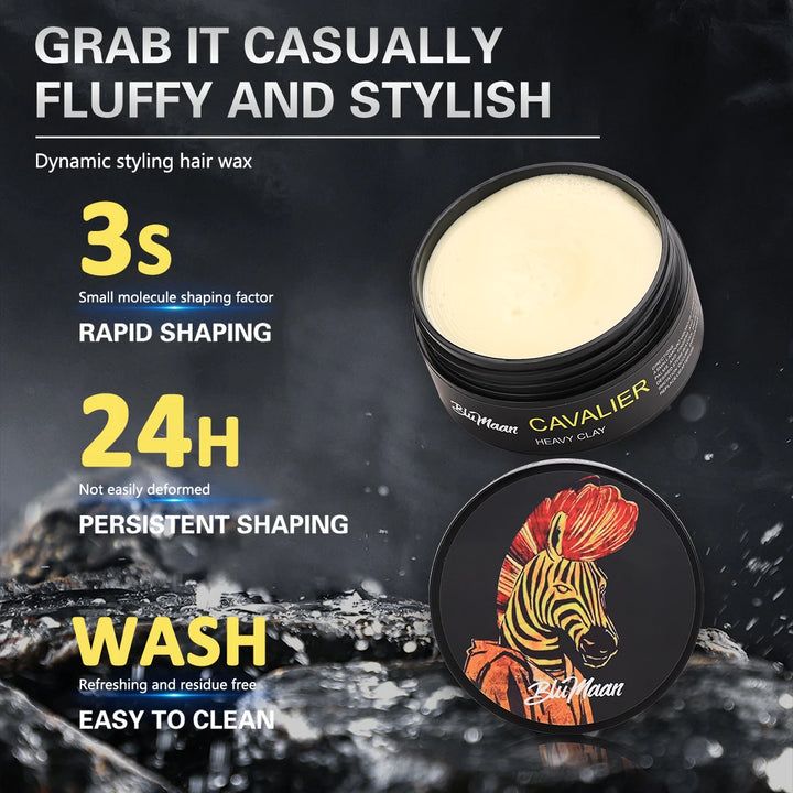 Hair Styling Pomade & Gel for Men - Strong Hold Restoring Ointment, Long Lasting Hair Wax with Natural Shine