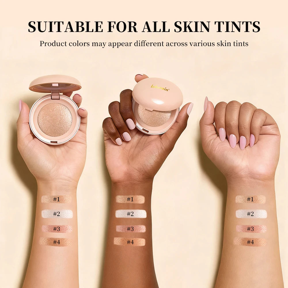 Long-lasting Waterproof Fine Shimmer Highlighter Powder Natural Glossy Effect Brighten Contouring Glitter Modify Face Cosmetics