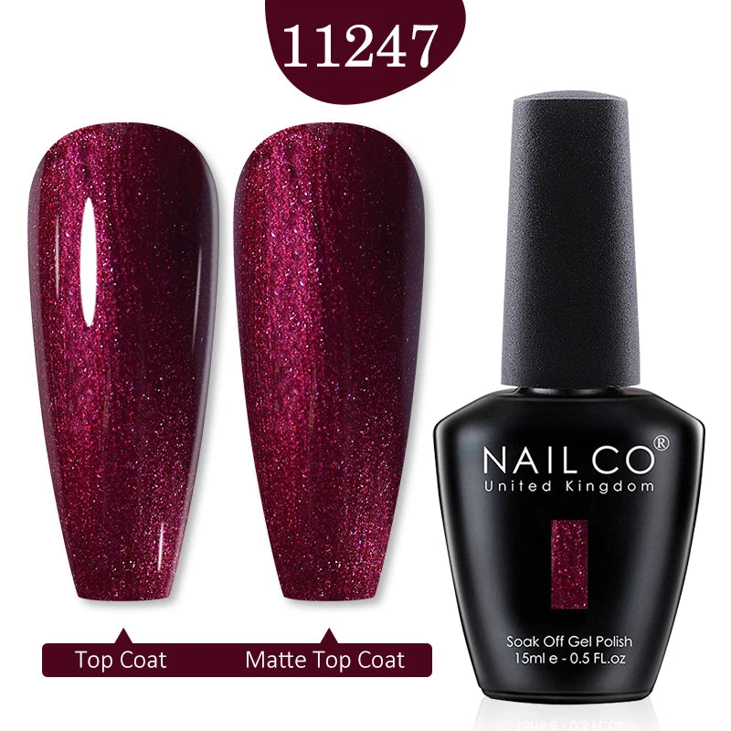 NAILCO Red Colors Series 15ML Nail Gel Polish Nail Supplies Semi Permanent For Nail Art Manicure Soak Off LED UV Hybrid Varnish