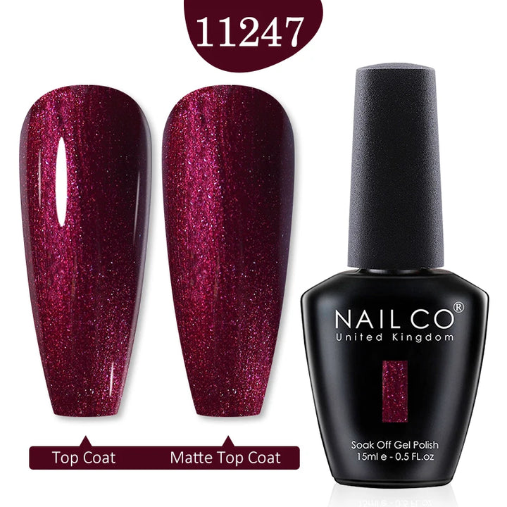 NAILCO Red Colors Series 15ML Nail Gel Polish Nail Supplies Semi Permanent For Nail Art Manicure Soak Off LED UV Hybrid Varnish