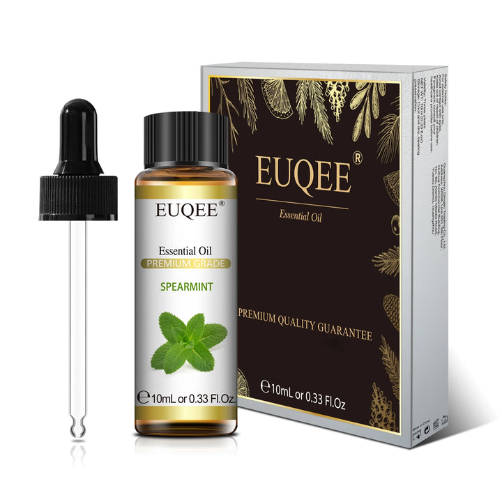 EUQEE 10ML Natural Essential Oils Eucalyptus Spearmint Vanilla Lavender Lemon Oregano Oil For Humidifier DIY Soap,Candle Making