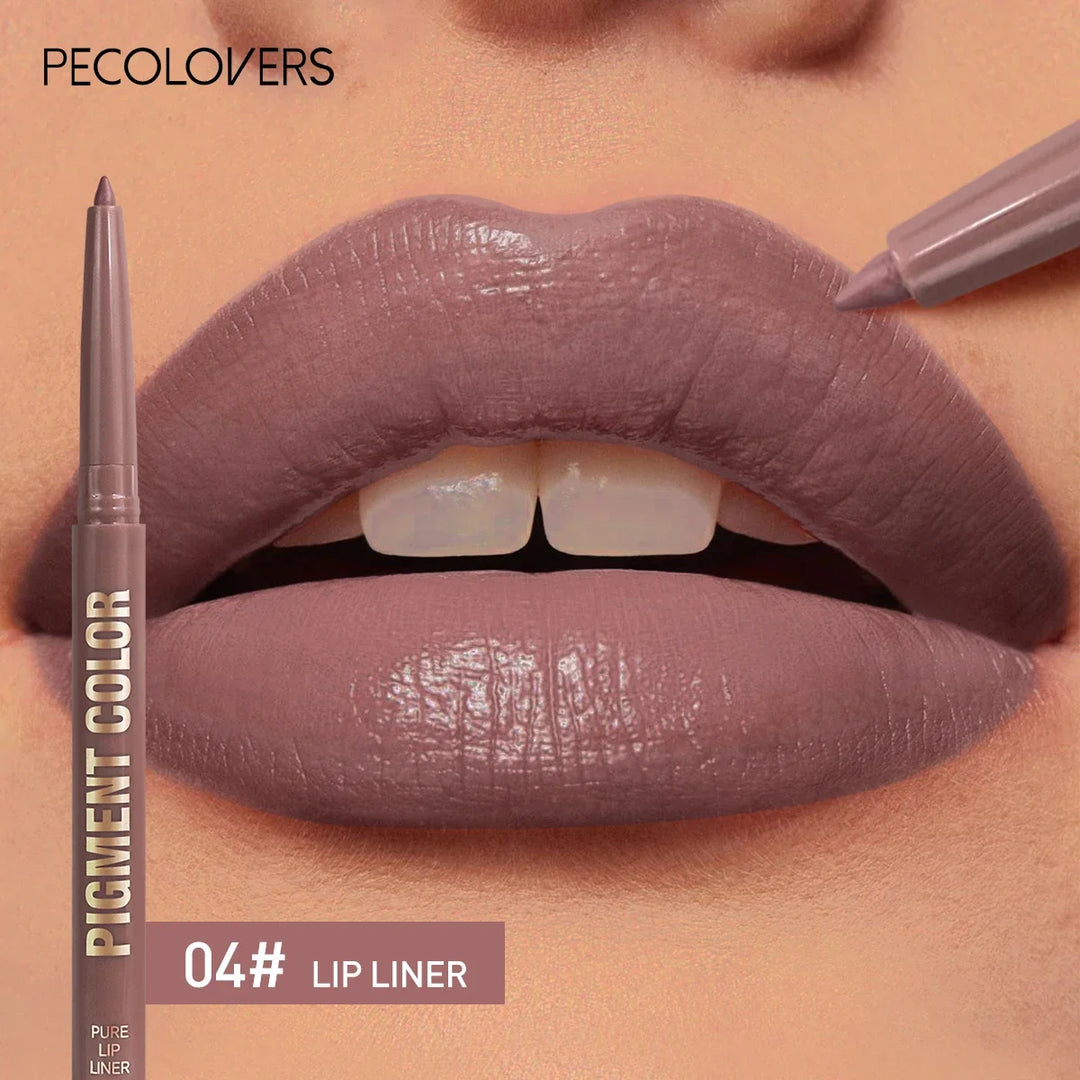 12 color lip enriching lipliner lip moisturizing three-dimensional fitting light thin silky and clear lip liner