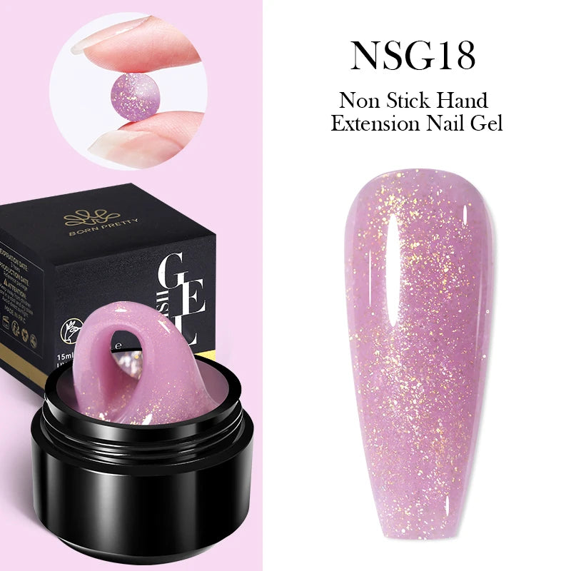 BORN PRETTY 15ml Non Stick Hand Extension Gel Nail Polish Carving Flower Nail Art Shaping Solid Acrylic Nail Gel Varnish