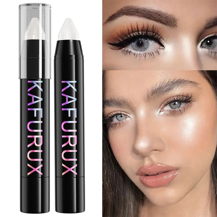25 Colors Glitter Eyeshadow Eyeliner Pencil Waterproof Pearlescent Matte Nude Eye Shadow Korean Makeup Gift Highlighter Pen Tool