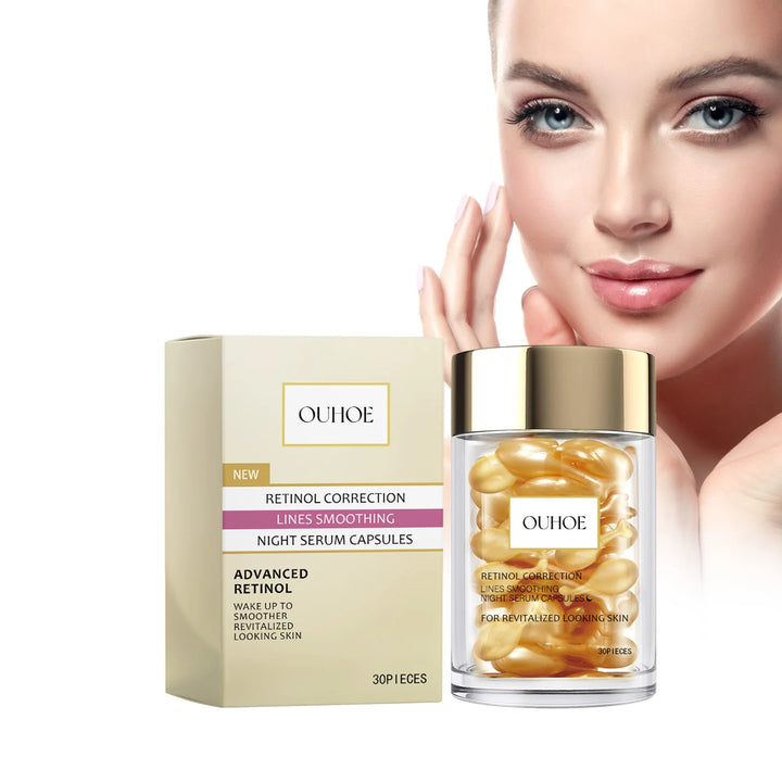OUHOE Retinol Serum Facial Reduce Facial Wrinkles & Fine Lines Smoothing Hydrating Moisturize Skin Care Firm Anti-aging Essence