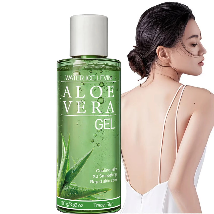 Pure Aloe Vera Gel with Hyaluronic Acid, Cooling & Moisturizing for All Skin Types