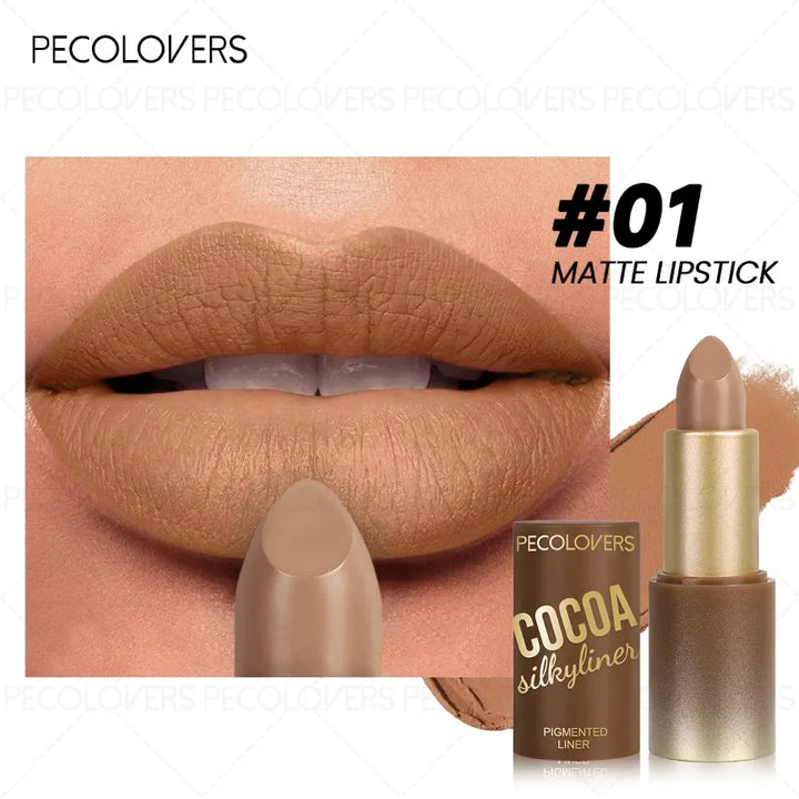 1pcs Multi-color Lipstick, Brown Lip Gloss, Multi-color Selection, Non-dry Lip Gloss, Full and Charming Lips, Lip Cosmetics